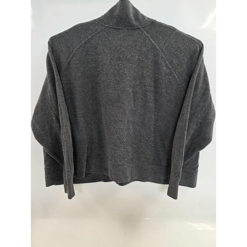 Nike Sweater‎ Mens 2XL Gray Quarter Zip Pullover Cotton Blend Swoosh Logo